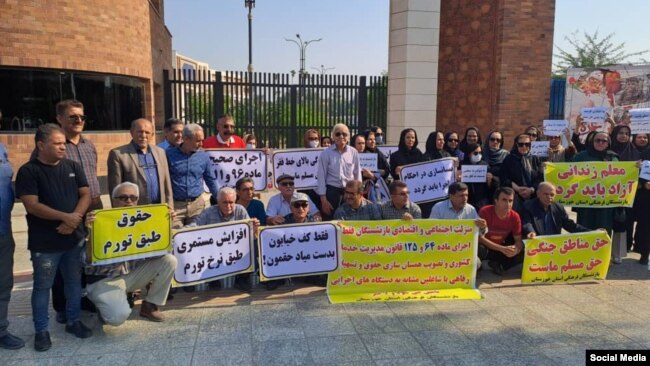 اعتراضات بازنشستگان کشوری، اهواز، خوزستان، سه‌شنبه ۲۳ آبان ۱۴۰۲