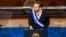 ARCHIVO: El presidente de El Salvador, Nayib Bukele, durante su discurso sobre el estado de la nación en enero de 2023.