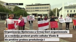 Organizacija Bjelorusa u Crnoj Gori održala protest protiv odluke vlade u Minsku 