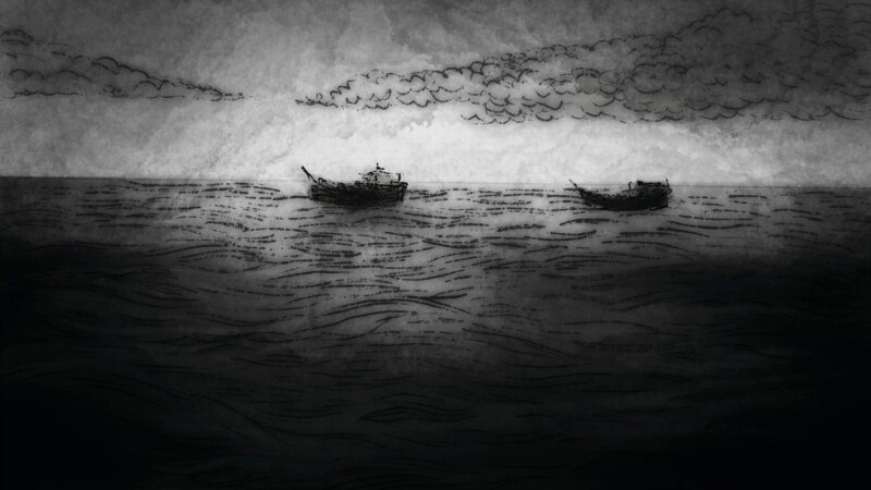 ILUSTRASI - Dua perahu berlayar di tengah lautan. (AP/Peter Hamlin)