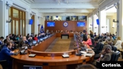 ARCHIVO- El Consejo Permanente de la OEA, revisa las acciones en Guatemala que ponen el riesgo la gobernabilidad democrática con acciones contra magistrados electorales.