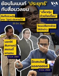 Gen Prayut Chan-o-cha's reactions to reporters