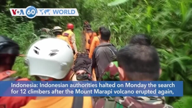 VOA60 World - Indonesia: Eleven hikers found dead, 12 missing after volcano eruption