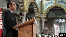 FILE - Farouk Bouasker, president of the High Independent Authority for Elections (ISIE), gives a press conference in Tunis on Aug. 10, 2024, ahead of the upcoming presidential elections. 