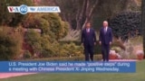 VOA60 America - Biden said “positive steps” made during meeting with Chinese President Xi Jinping