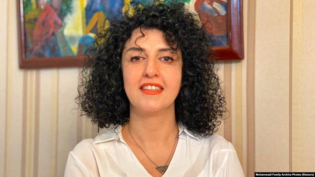 FILE — Iranian human rights activist and the vice president of the Defenders of Human Rights Center Narges Mohammadi poses in this undated handout picture. 
