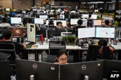 Kantor pusat perusahaan internet Vietnam VNG di Kota Ho Chi Minh, 8 Desember 2023. (Nhac NGUYEN / AFP)