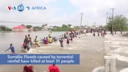 VOA60 Africa- Floods have killed at least 31 people and displaced nearly half a million, Somali government said