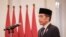 Indonesia's President Joko Widodo attends the swearing-in ceremony of ministers and a deputy minister at the Presidential Palace in Jakarta, Aug. 19, 2024.