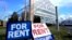 "For Rent" signs are displayed outside a development in Glenview, Ill., Jan. 29, 2024. On Thursday, Feb. 20, 2024, the Commerce Department issues its January report on consumer spending.