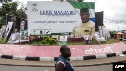 Le sortant Julius Maada Bio brigue un second mandat.