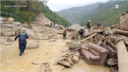 Las fuertes lluvias en Colombia provocaron un derrumbe que ha se ha cobrado la vida de más de una docena de personas
