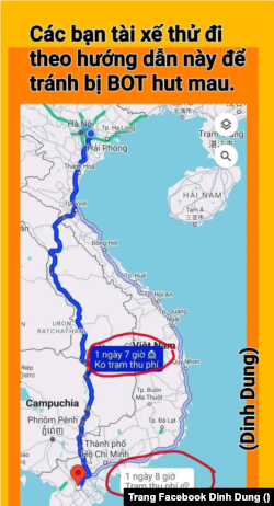 Google maps và lộ trình từ thành phố HCM đi Hà Nội qua ngã Cambodia và Lào.