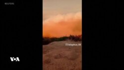 گەردەلوول و زریانی بەهێزی خۆڵ لە باکووری ڕۆژئاوای مەکسیک دەدات