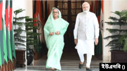 ভারতের প্রধানমন্ত্রী নরেন্দ্র মোদীর সঙ্গে সেখ হাসিনা।