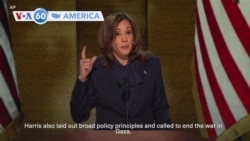 VOA60 America - Vice President Kamala Harris formally accepted her party’s nomination