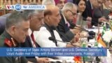 VOA60 America- U.S. Secretary of State Antony Blinken and U.S. Defense Secretary Lloyd Austin met Friday with their Indian counterparts