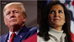 Composición de imágenes del expresidente de Estados Unidos, Donald Trump y la exgobernadora de Carolina del Sur, Nikki Haley, los dos principales contendientes por la nominación republicana a las elecciones presidenciales de 2024.