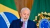 Presiden Brazil Luiz Inacio Lula da Silva pada konferensi pers di Istana Planalto, Brasilia, 1 November 2023. (EVARISTO SA/AFP)