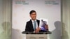 British Prime Minister Rishi Sunak speaks during the opening session of the Global Food Security Summit at Lancaster House in London, Britain, Nov. 20, 2023. 