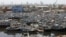 View of anchored fishing boats, after ban imposed on coastal activities following the cyclonic storm, Biparjoy, over the Arabian Sea, at Karachi's Fish Harbor, in Karachi, Pakistan, June 10, 2023.