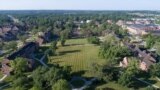 An aerial view of the Miami University campus in Ohio.