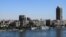 FILE - This picture taken on March 20, 2024 shows a view of residential buildings marking the skyline of the Nile river island of Manial al-Roda in Cairo.