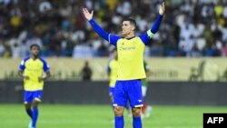 L'attaquant d'Al-Nassr, Cristiano Ronaldo, lors du match de la Saudi Pro League entre Al-Nassr et Al-Ettifaq, le 27 mai 2023.