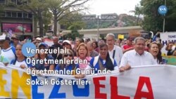 Venezuelalı öğretmenlerden Öğretmenler Günü'nde sokak gösterileri ⁣
