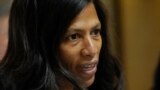 FILE - Dr. Michelle Owens, a maternal fetal medicine subspecialist, speaks on Feb. 22, 2023, at the state Capitol in Jackson, Miss. 