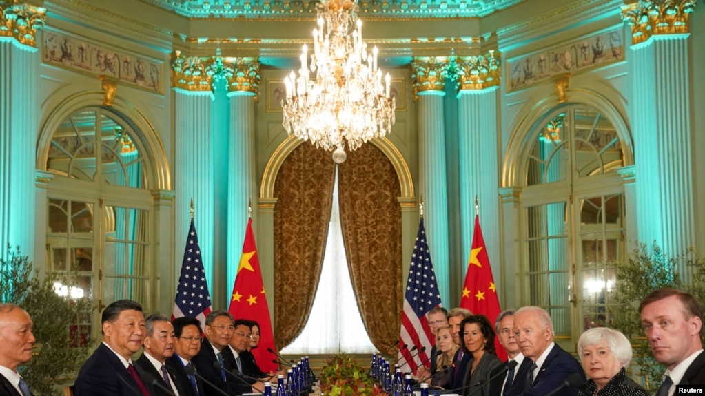美国总统拜登和中国国家主席习近平11月15日在旧金山以南历史悠久的费罗丽庄园举行峰会。(photo:VOA)