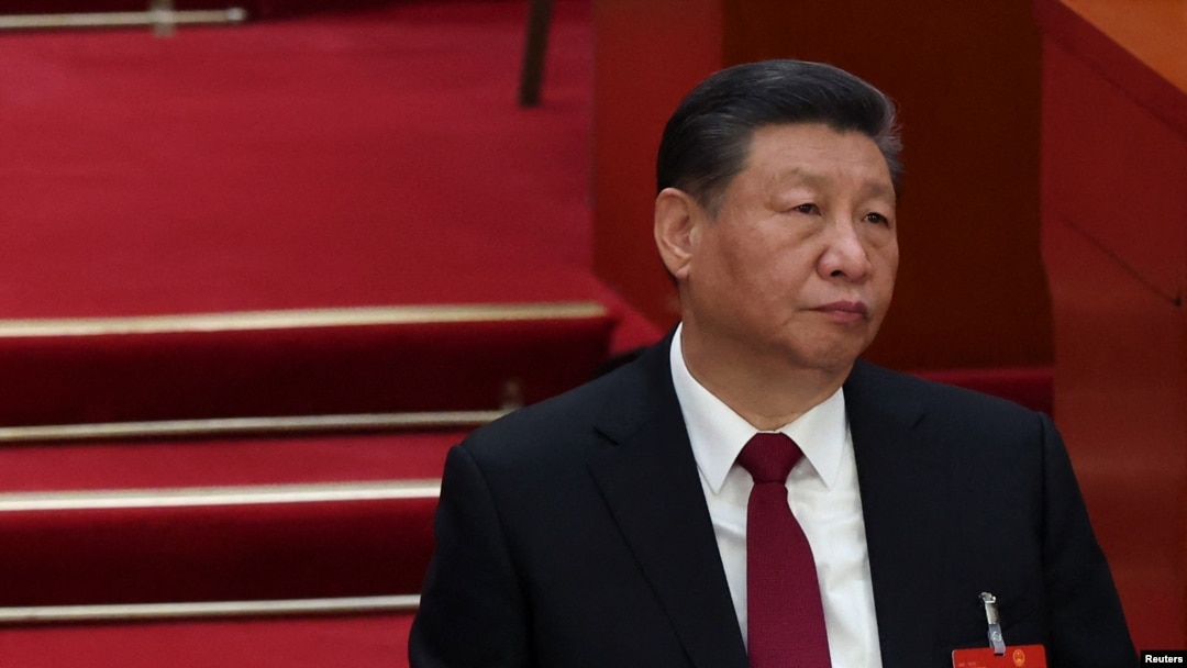 中國領導人習近平在北京人大會堂舉行的全國人大會議開幕式上。（2024年3月5日）