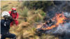 Imagen usada con fines ilustrativos sobre un incendio forestal registrado en Santa Isabel, Ecuador. Santa Isabel es un cantón occidental de la provincia de Azuay. Foto: Gobierno de Ecuador.