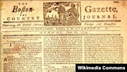 The Boston Gazette and Country Journal was a weekly newspaper which ran for nearly a century (1719-1798).