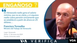 El ministro del Trabajo aseguró que "nadie gana el salario mínimo" y "no hay otro país que indexe el ingreso mínimo de los trabajadores", sin embargo lo que no dijo es que el ingreso más bajo de Latinoamérica es el de Venezuela.