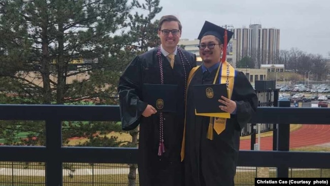 Christian Cao at graduation.