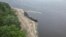 A view shows an old barge on a dried-up river bank after a water level in Dnipro River sharply dropped, after Kakhovka dam destruction, amid Russia's attack on Ukraine, near Zaporizhzhia, Ukraine, June 11, 2023. 