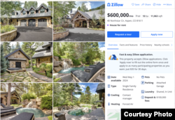 The Zillow page advertising Andrei Kostin's former mansion in Aspen, Colorado. (Zillow).