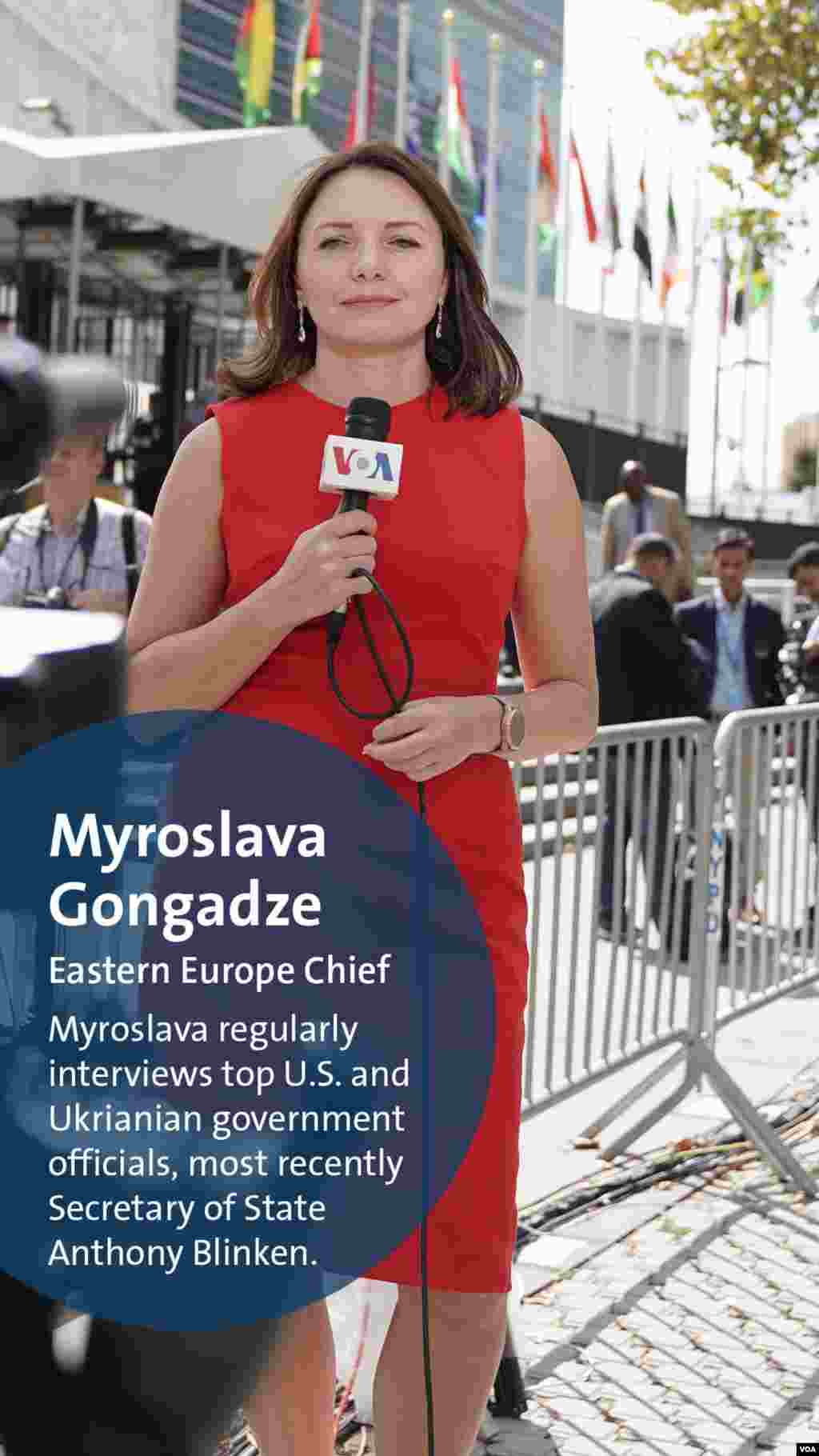 Myroslava Gongadze is the chief of VOA Eastern Europe. &nbsp;