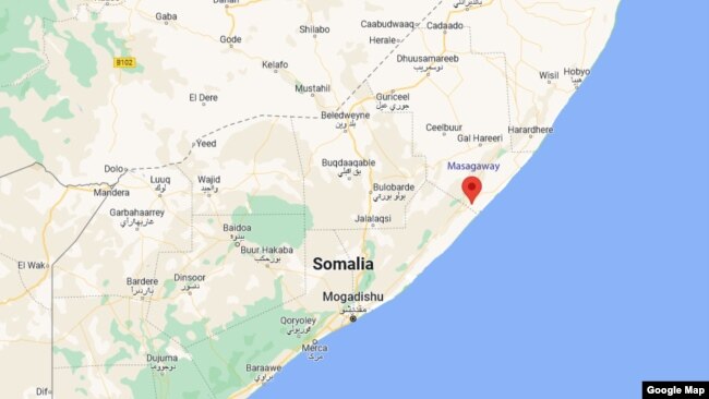 Masagaway, Somalia (Google map)