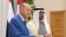 UAE's President Mohammed bin Zayed Al Nahyan is pictured with Turkey's President Recep Tayyip Erdogan in Abu Dhabi, July 19, 2023.