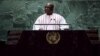 Waziri wa Nchi wa Burkina Faso Bassolma Bazie akihutubia mkutano wa 78 wa baraza kuu la Umoja wa Mataifa huko New York Septemba 23, 2023. Picha na Leonardo Munoz / AFP.
