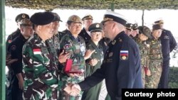 Beberapa delegasi TNI menghadiri acara latihan militer bersama negara-negara mitra di Vladivostok, Rusia, 26-29 September 2023 (foto courtesy: Tentara Nasional Indonesia) 