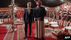 U.S. Secretary of State Antony Blinken meets with Saudi Crown Prince Mohammed bin Salman at al-Ula in northwestern Saudi Arabia on Jan. 8, 2024.