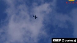 ကရင်နီဒေသ တိုက်ပွဲအတွင်း ပစ်ချခံရတဲ့ စစ်ကောင်စီ တိုက်လေယာဥ် (Photo: KNDF)