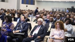 Delegates are pictured at the opening of the U.S.-Africa Business Summit, July 12, 2023, in Gaborone, Botswana. (Mqondisi Dube/VOA)