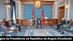 João Lourenço, Presidente angolano, com delegações da República Democrática do Congo e do Ruanda, Luanda, 30 julho 2024