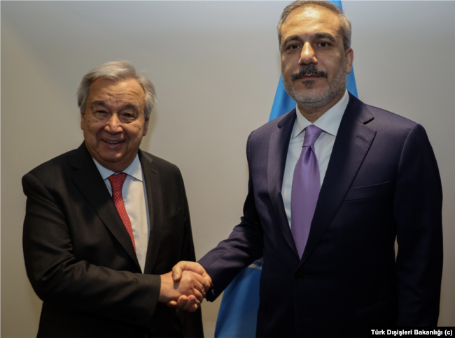 BM Genel Sekreteri Guterres ve Dışişleri Bakanı Fidan