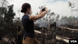 ภาพผู้สื่อข่าวที่ออกสำรวจพื้นที่ป่าอเมซอน