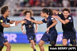 Laga final Piala Dunia U-17 Indonesia 2023 antara Jerman dan Prancis di Stadion Manahan Solo, Jawa Tengah, 2 Desember 2023. (Foto: Adek BERRY/AFP)